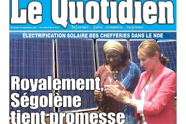 Agrandir l'image - Revue de presse camerounaise sur l'électrification solaire pour l'éclairage de villages traditionnels Revue de presse camerounaise sur l'électrification solaire pour l'éclairage de villages traditionnels